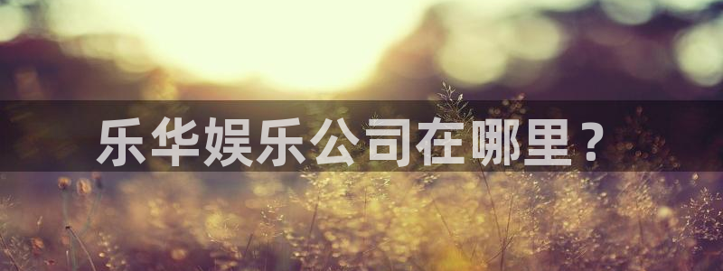 星辉平台那个爆率高：乐华娱乐公司在哪里？